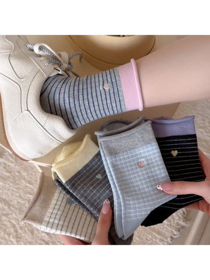 Rufia - Heart Detail Stripe Crew Socks product image 3