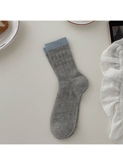 Rufia - Colorblock Cuff Crew Socks
