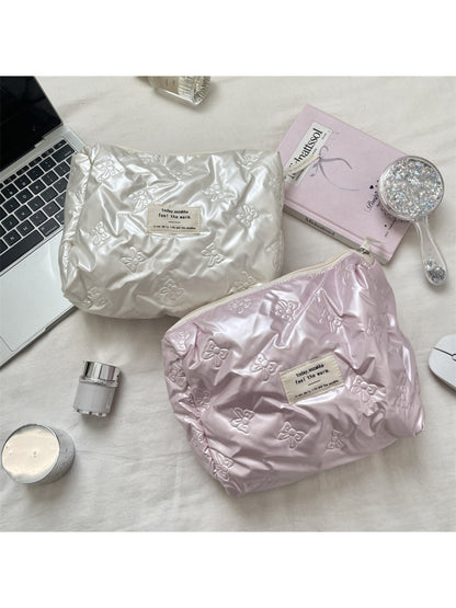 Cosbai - Bow Pattern Travel Cosmetic Bag