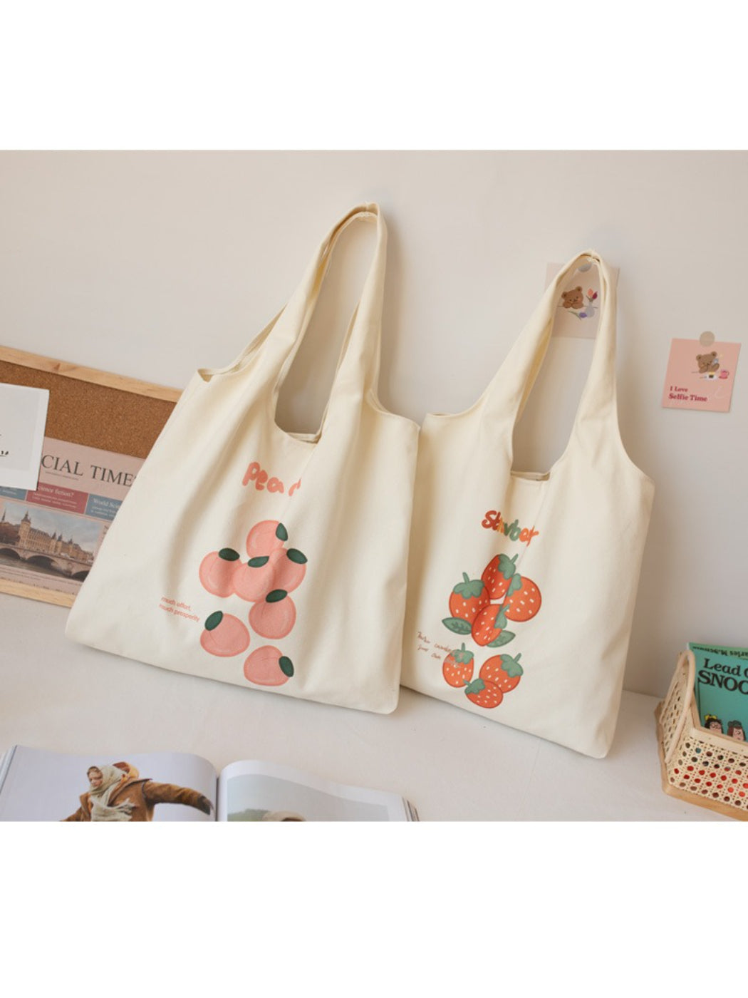 Cosbai - Fruit Series Soft Shoulder Tote