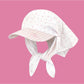 Side view of Haila plaid star pattern baseball cap showing curved brim