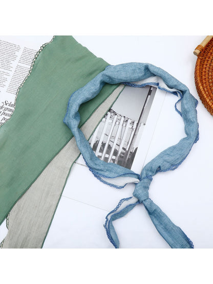 Scarvii - Muted Lace Trim Triangle Bandana