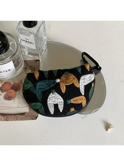 Cosbai - Embroidered Earphone Storage Pouch