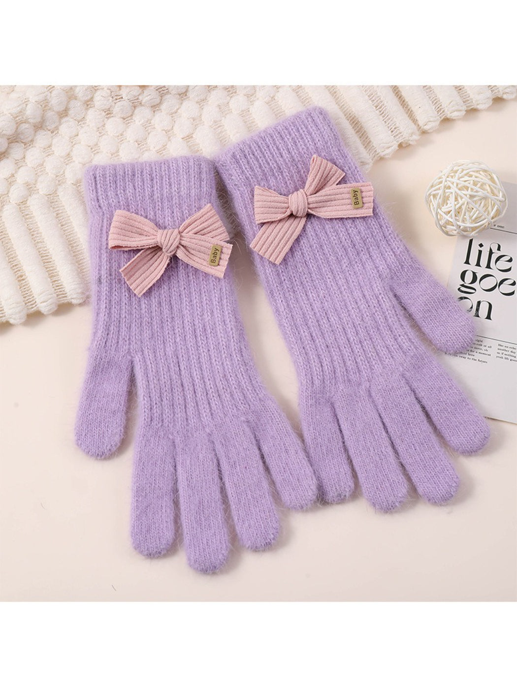 Gloving - Bow Detail Touchscreen Gloves