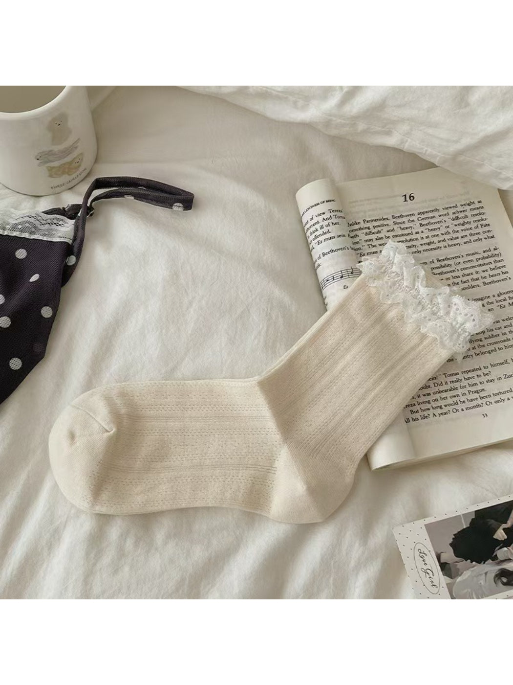 Rufia - Lace Edge Dot Crew Socks product image 6