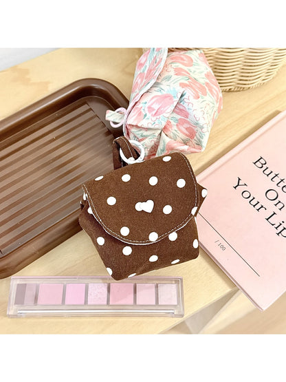 Cosbai - Cute Polka Dot Portable Pouch