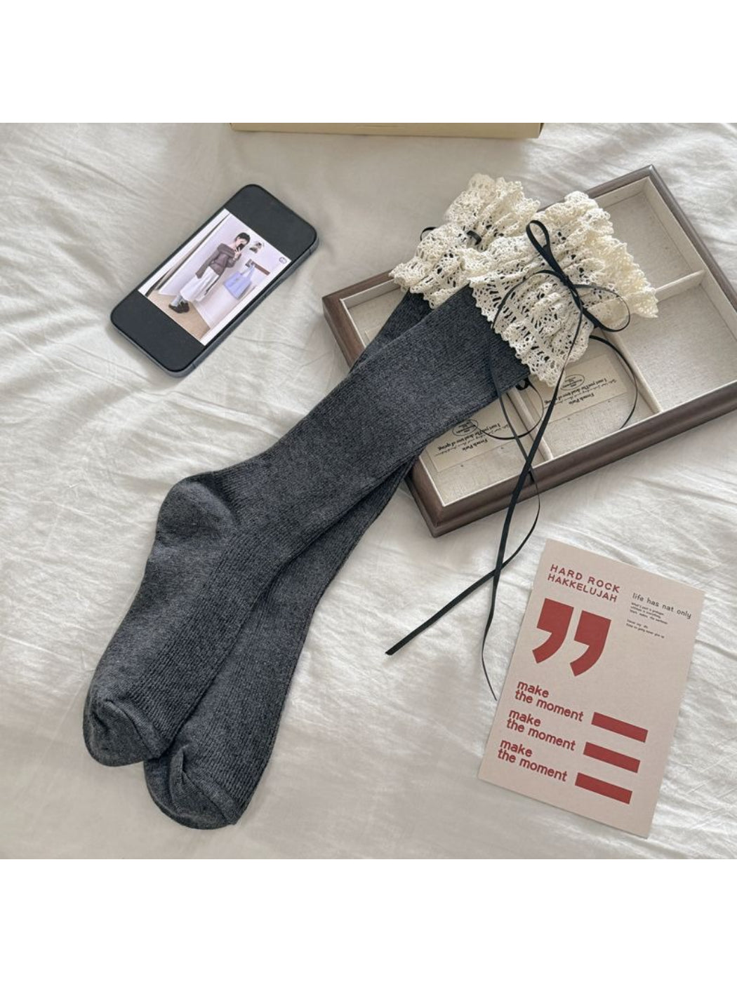 Rufia - Soft Lace Detail Crew Socks product image 5