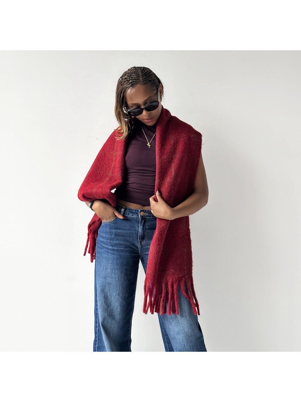 Scarvii - Soft Brushed Plaid Winter Scarf