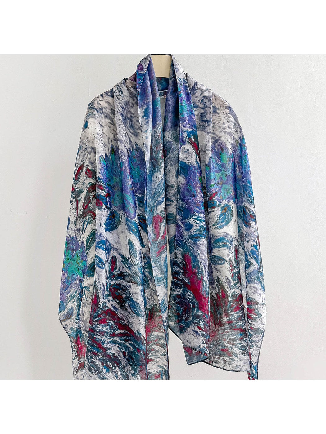 Scarvii - Painterly Botanical Printed Summer Wrap Scarf