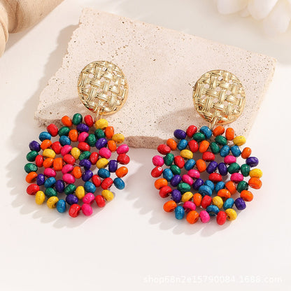 Earwish - Bamboo Bead Earrings - Sweet and Colorful