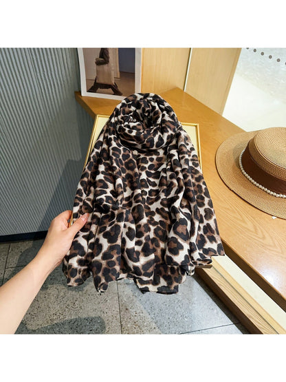 Scarvii - Elegant Leopard Print Fashion Scarf