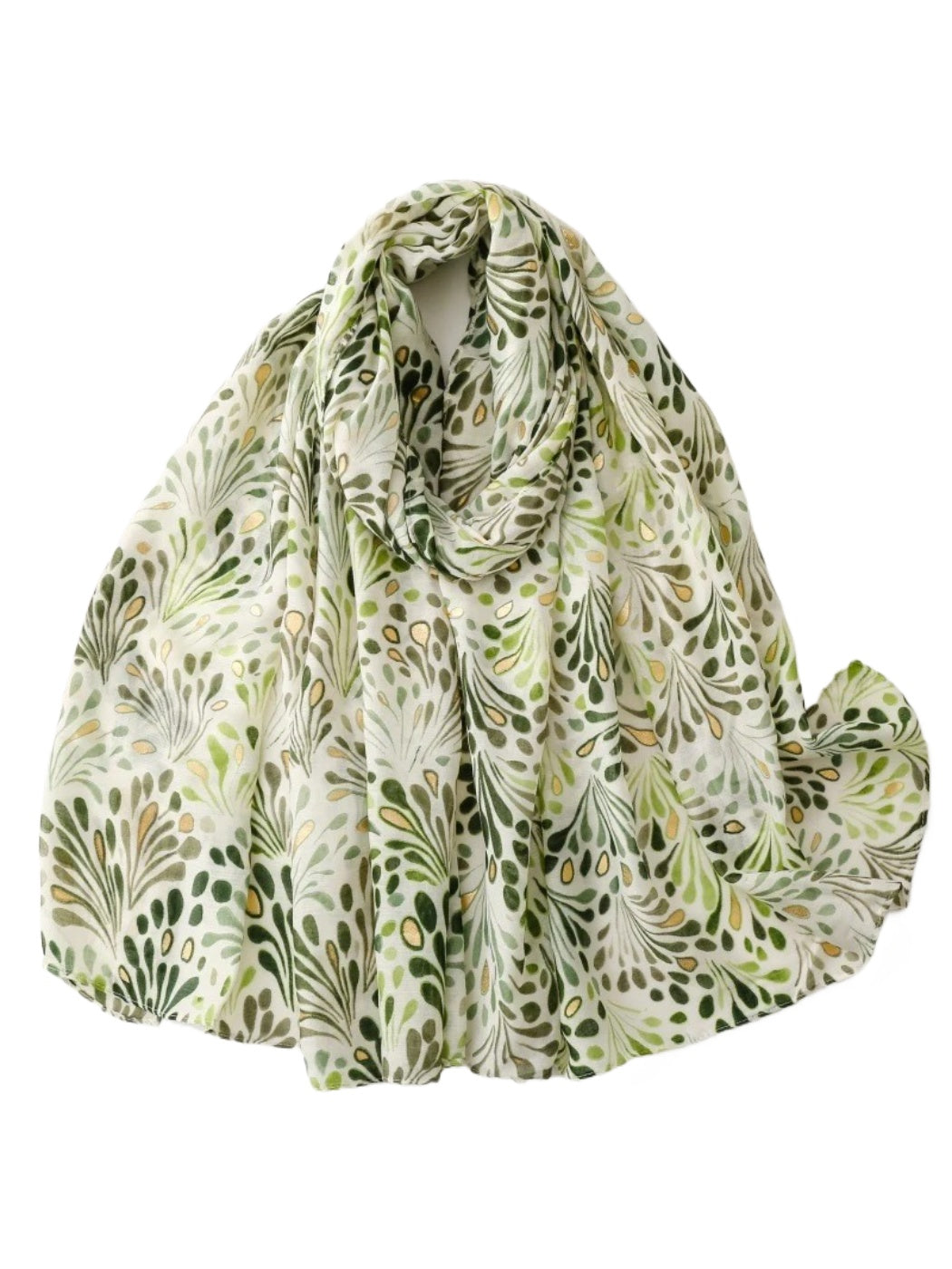 Scarvii - Botanical Fountain Print Wrap Scarf