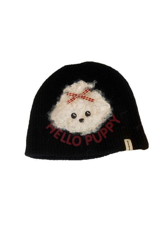 Haila - Textured Puppy Knit Beanie