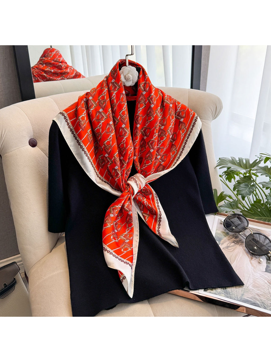 Scarvii - Hourglass Pattern Square Scarf