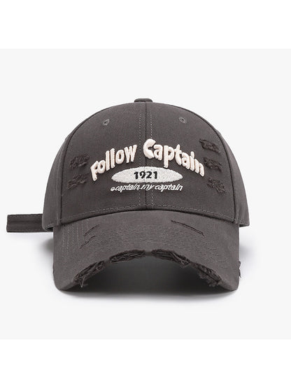 Haila - Curved Brim Letter Graphic Baseball Cap