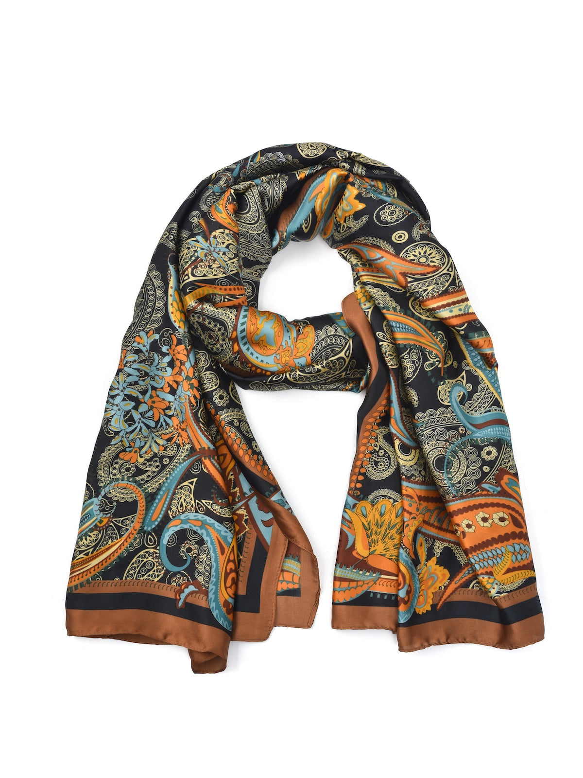 Scarvii – Abstract Paisley Print Long Scarf