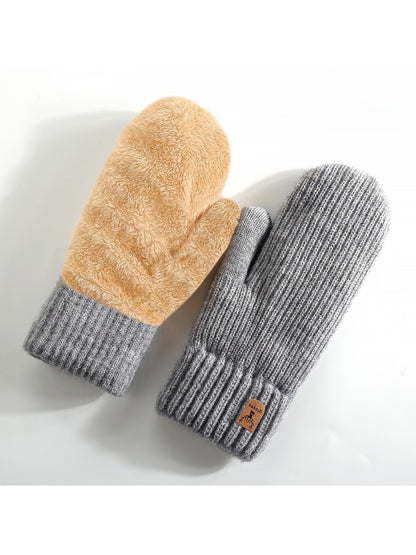 Gloving - Double-Layer Knitted Mittens