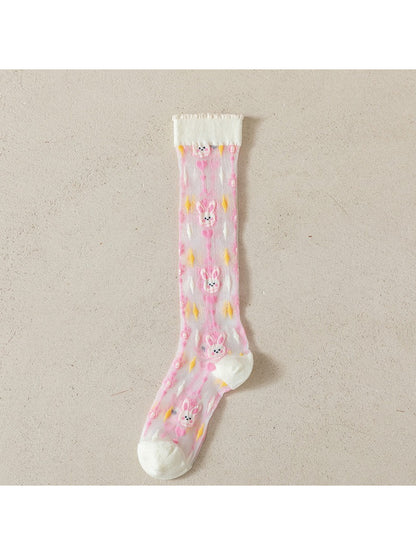 Rufia Dreamy Sheer Variety Crew Socks paired with a casual outfit