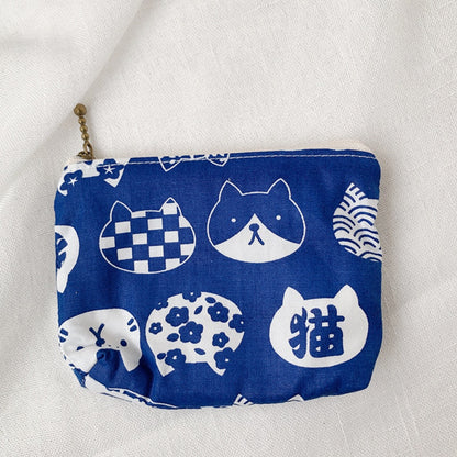 Cosbai canvas printed coin purse close-up showing detailed colorful canvas print