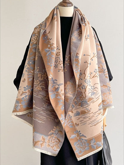Scarvii - Vintage Floral Print Scarf & Shawl