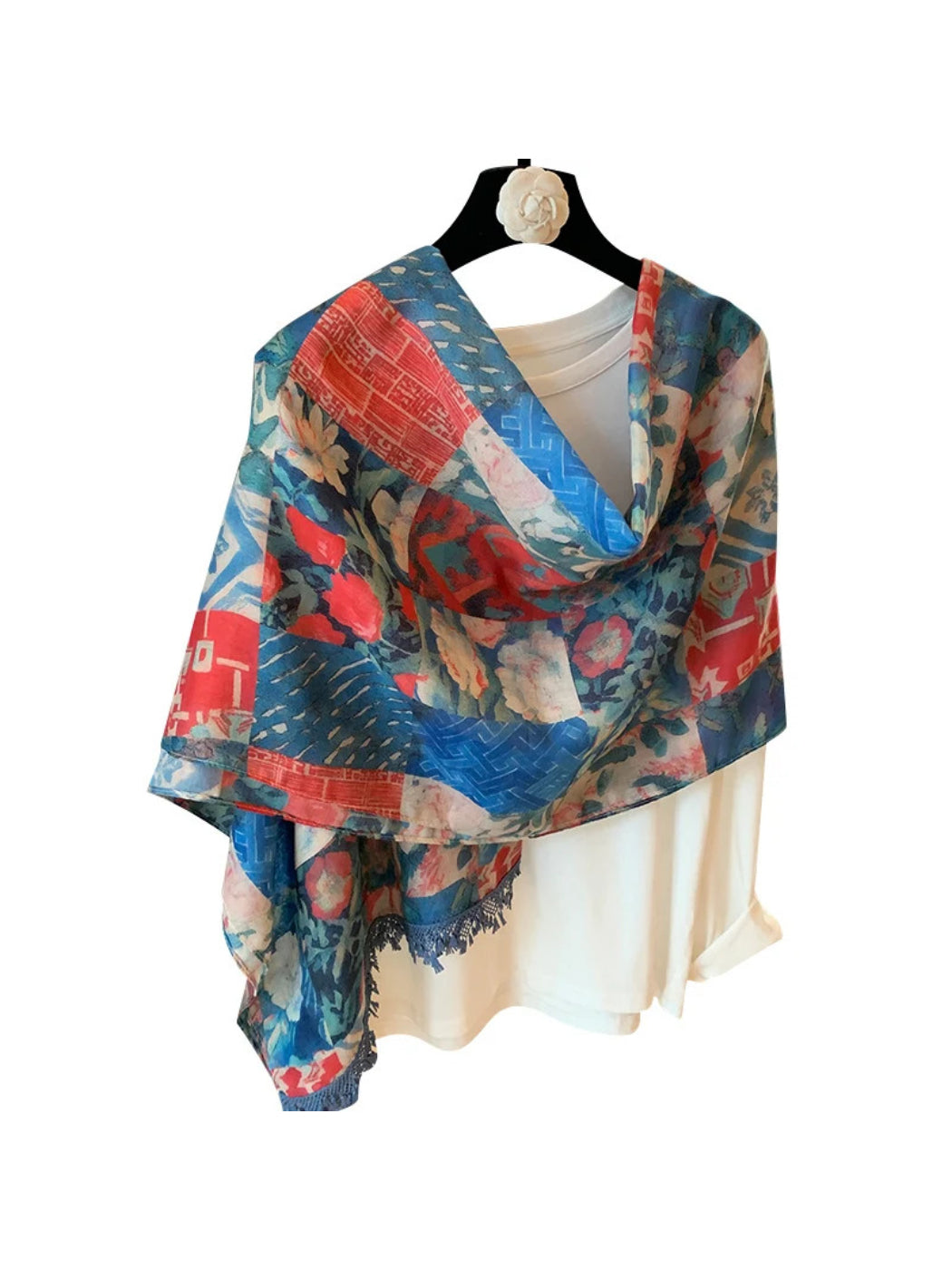 Scarvii - Floral Patchwork Lightweight Scarf