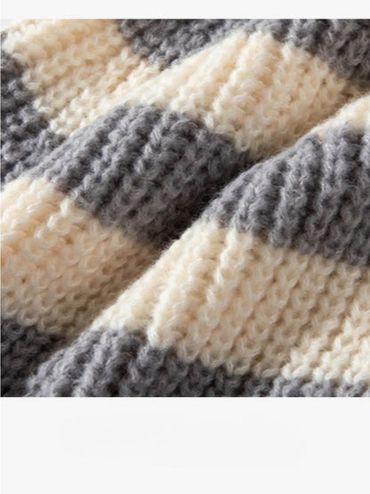 Haila - Cozy Striped Knitted Beanie for Women