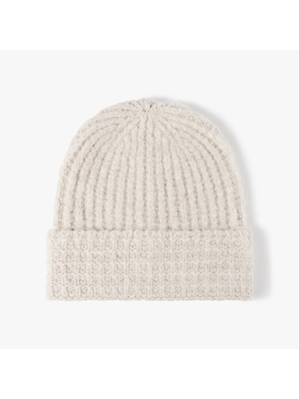 Haila - Textured Ribbed Cuffed Knit Beanie