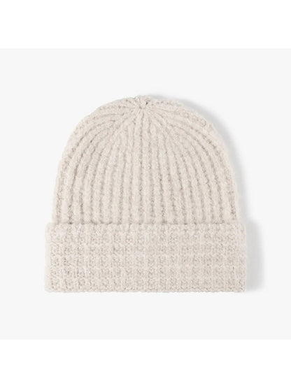 Haila - Textured Ribbed Cuffed Knit Beanie