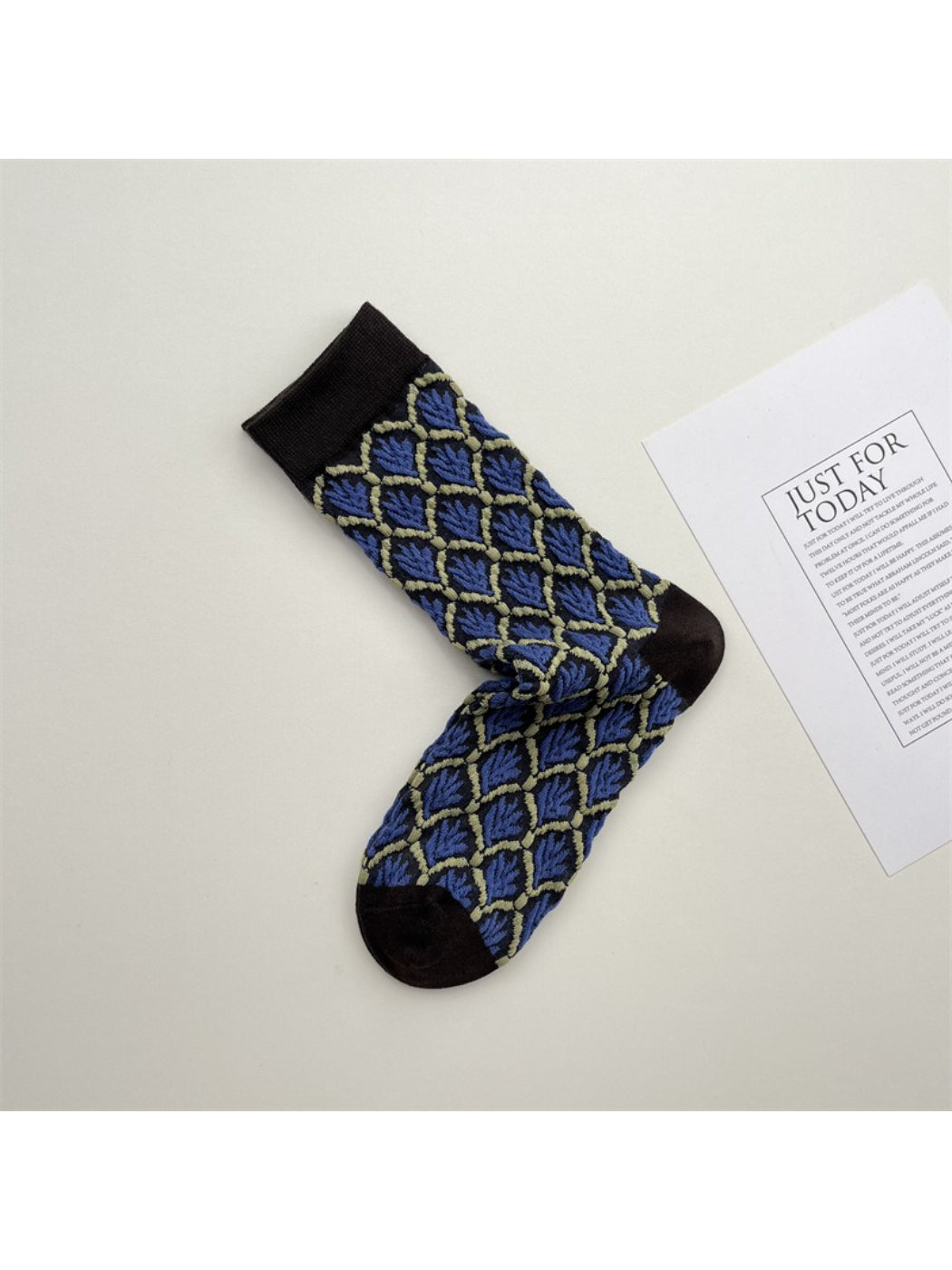 Rufia - Textured Geometric Knit Crew Socks product image 4