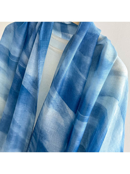 Scarvii - Flowing Floral Print Summer Wrap Scarf