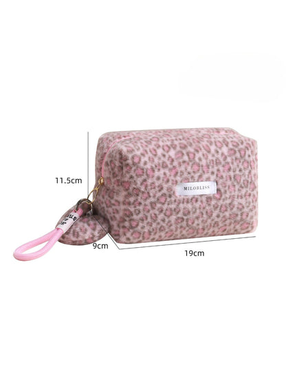 Cosbai - Leopard Faux Fur Makeup Bag detail view 3
