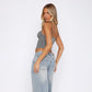 Vesty - Check Lace Bandeau Camisole - Sweet & Spicy