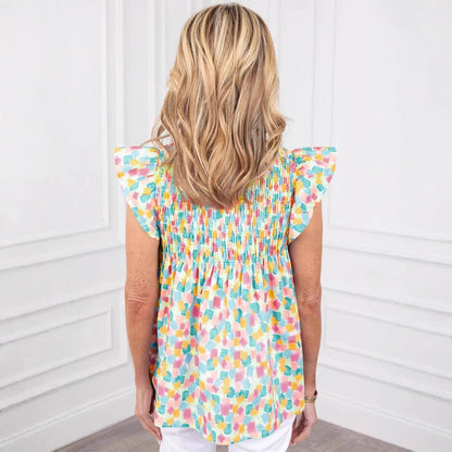 Crosa - Boho Abstract Print Shirt - Spring Essential