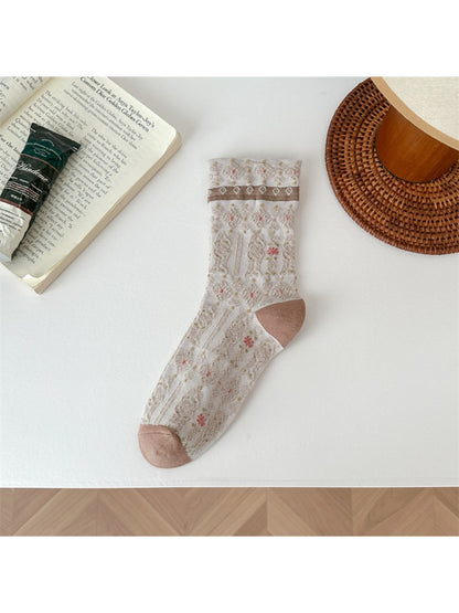 Rufia - Soft Vintage Jacquard Crew Socks