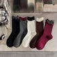 Rufia - Colorblock Rolled Cuff Mid-Calf Socks