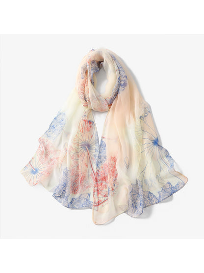 Scarvii - Spring Summer Pastel Floral Scarf