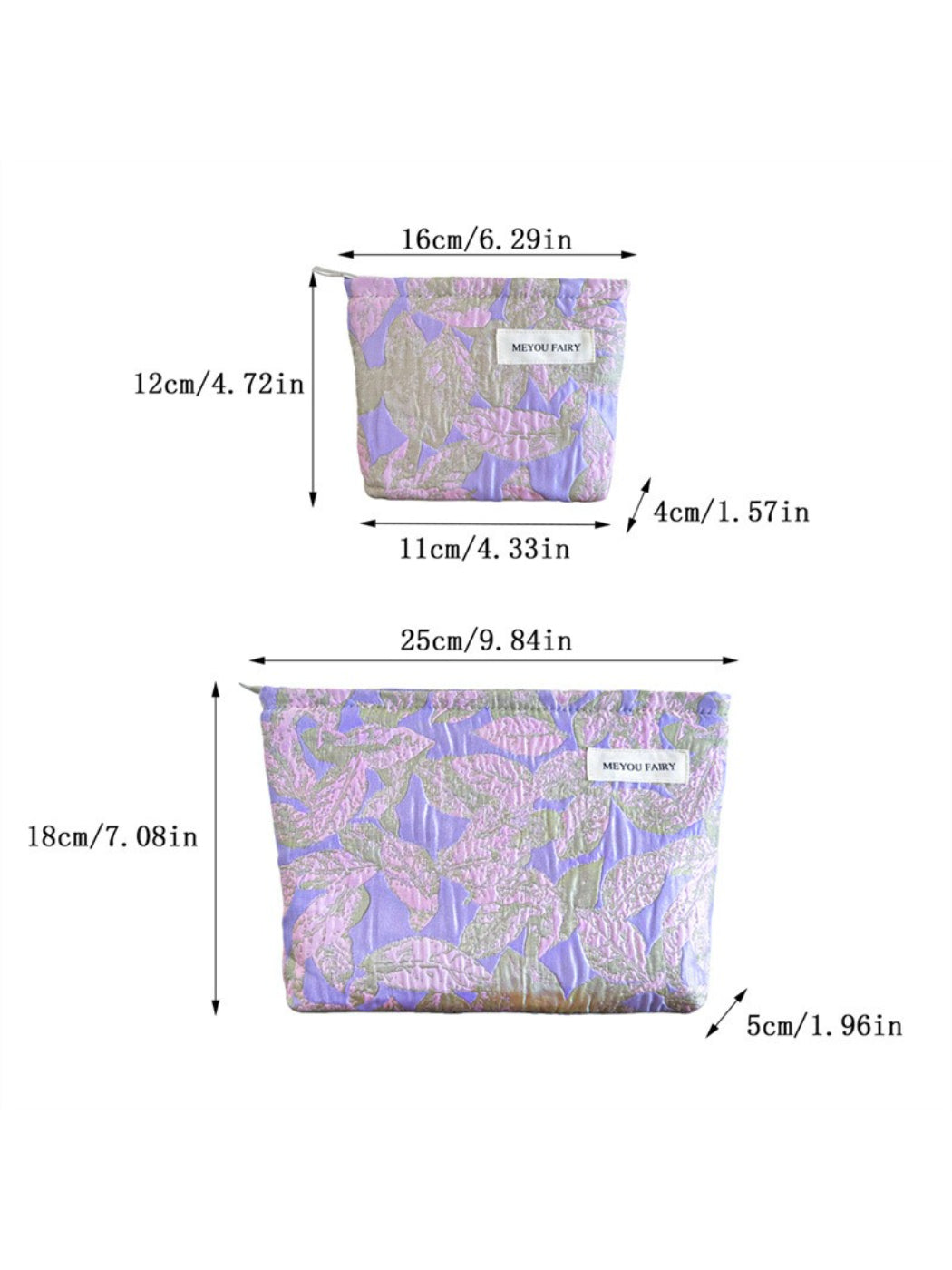 Cosbai Quilted Garden Makeup Pouch product image