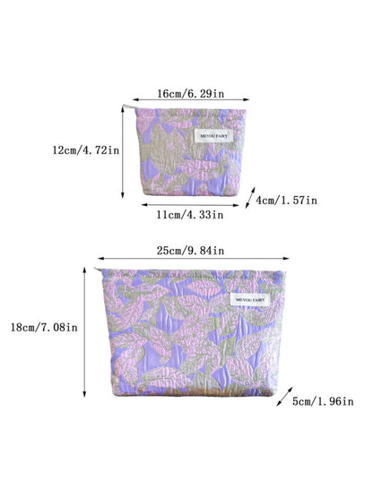Cosbai Quilted Garden Makeup Pouch product image