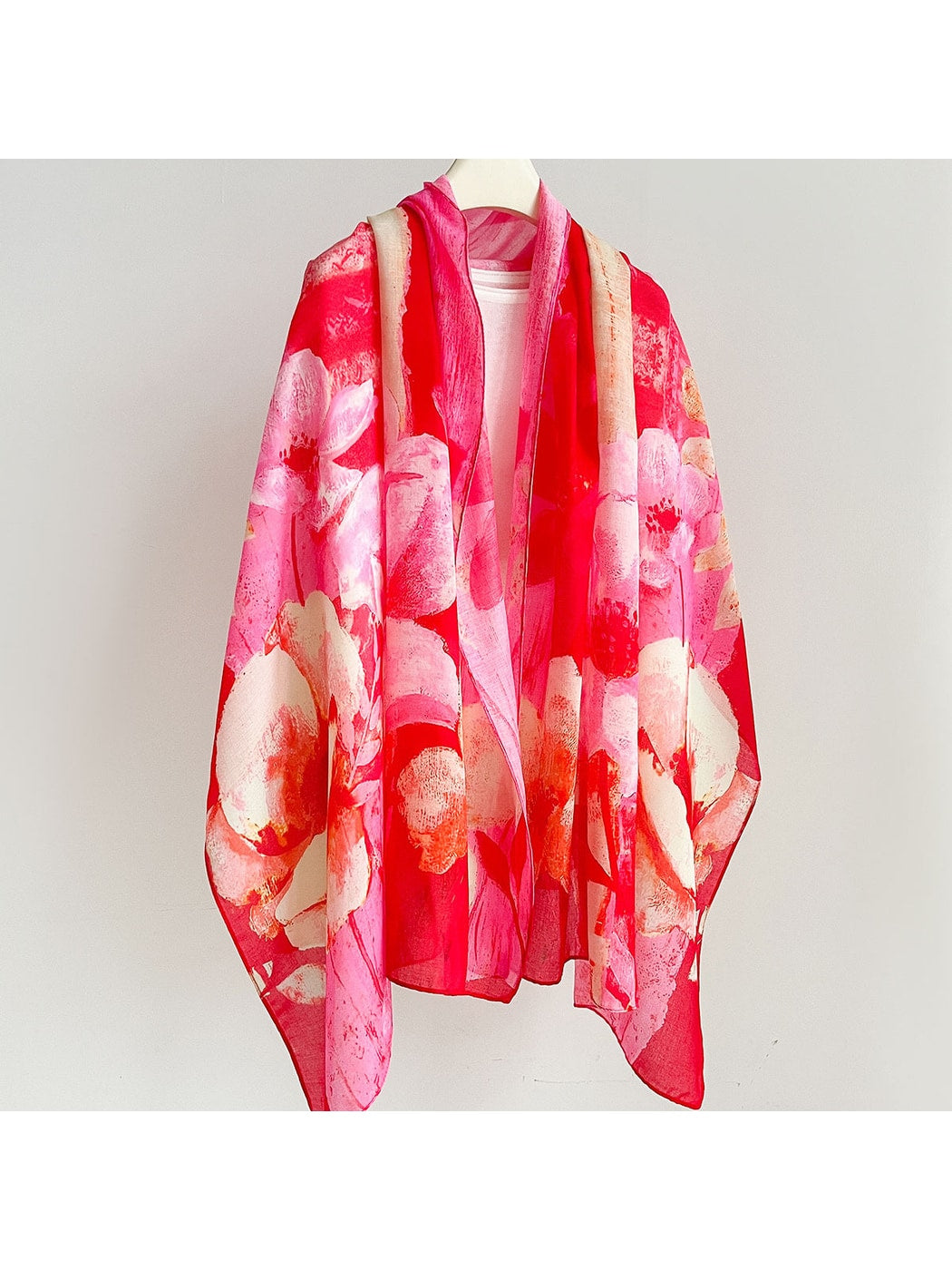 Scarvii - Soft Tone Abstract Printed Summer Wrap Scarf