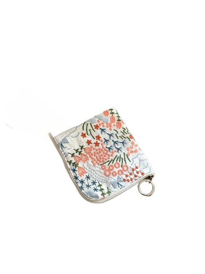 Cosbai Small Coin Purse with Floral Prints for coin and card carry