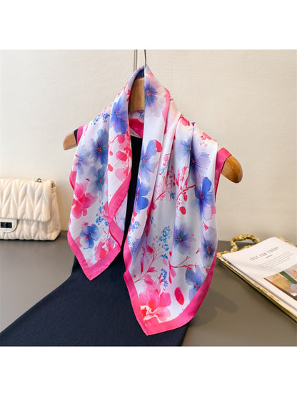 Scarvii - Pastel Watercolor Floral Square Scarf