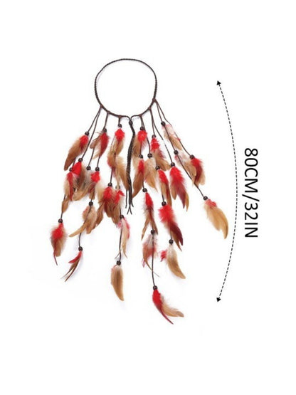 Hairish - Boho Feather Tassel Hair Headpiece