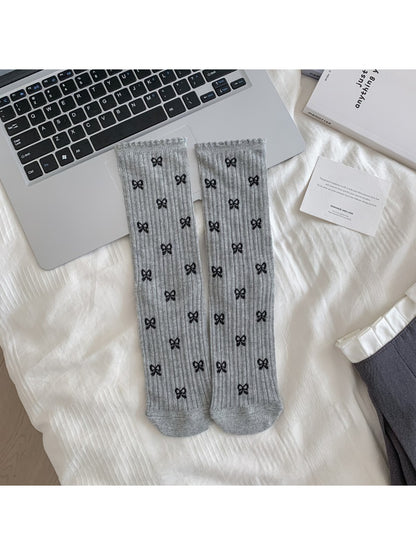 Rufia - Bow Lace Dot Knit Crew Socks product image 4