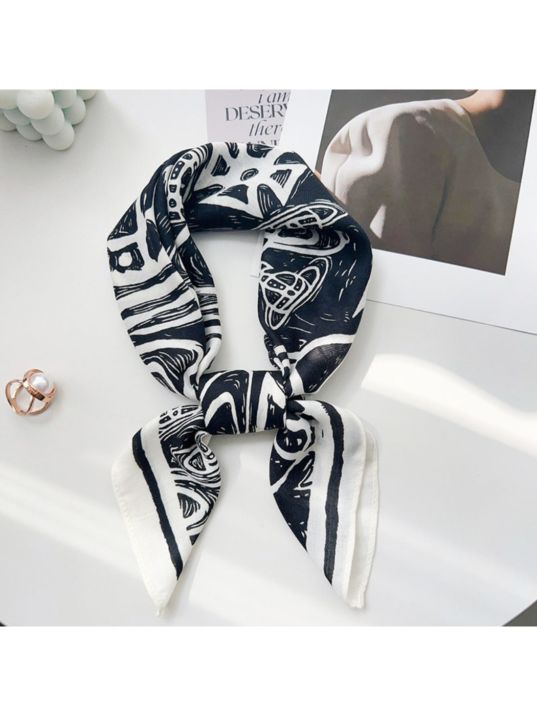 Scarvii - Modern Abstract Print Square Scarf