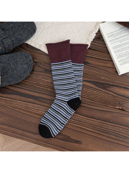 Rufia - Retro Colorblock Stripe Crew Socks