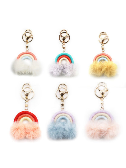 Koco Rainbow Shaped Keychain with Pom main product view