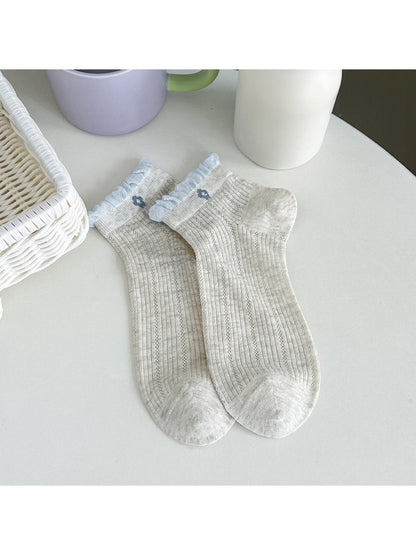 Rufia - Sweet Ruffle Trim Women's Ankle Socks