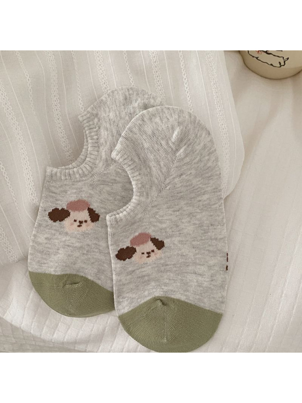Rufia - Cute Dog Embroidery Low-Cut Ankle Socks product image 7