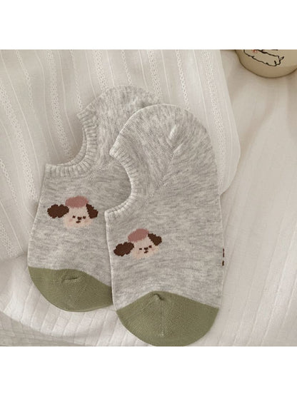 Rufia - Cute Dog Embroidery Low-Cut Ankle Socks product image 7