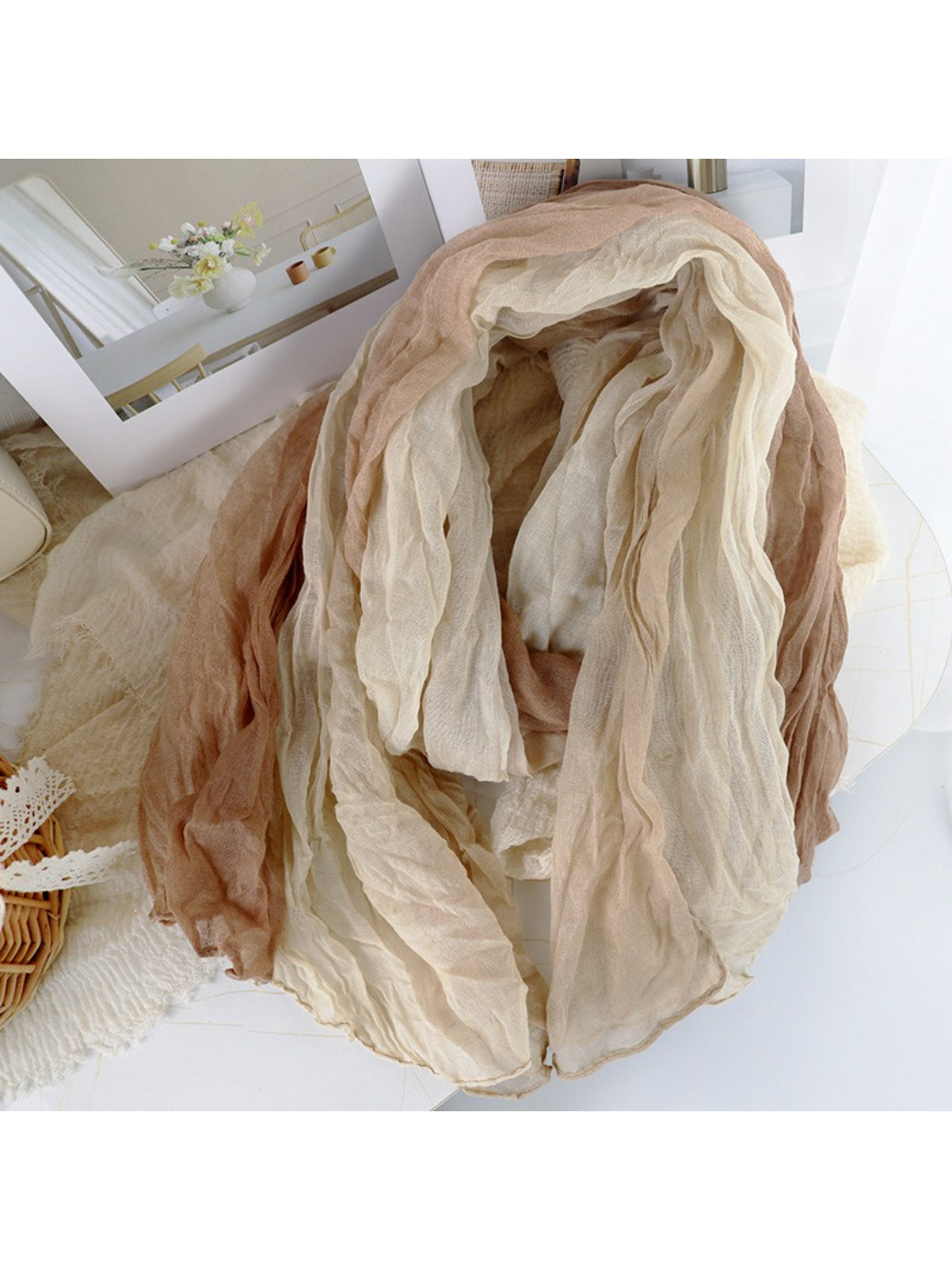 Scarvii - Ombre Crinkle Lightweight Scarf